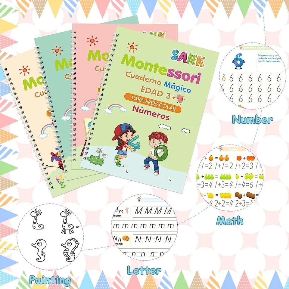 Libros De Caligrafía Montessori X 4